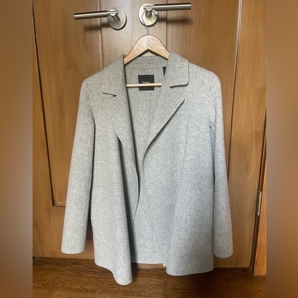 Open Front Coat In Double-Face Wool-Cashmere - image 1